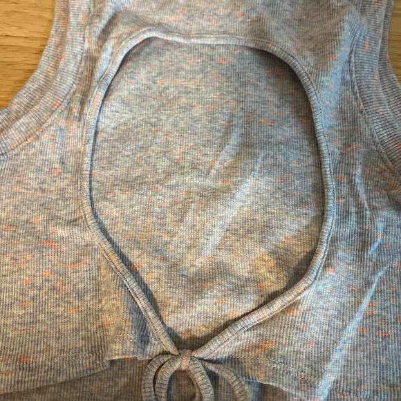 Wild Fable Women's Gray Spacedye Open Back Tiny Tank Top - Size XS - NWT - Picture 6 of 8